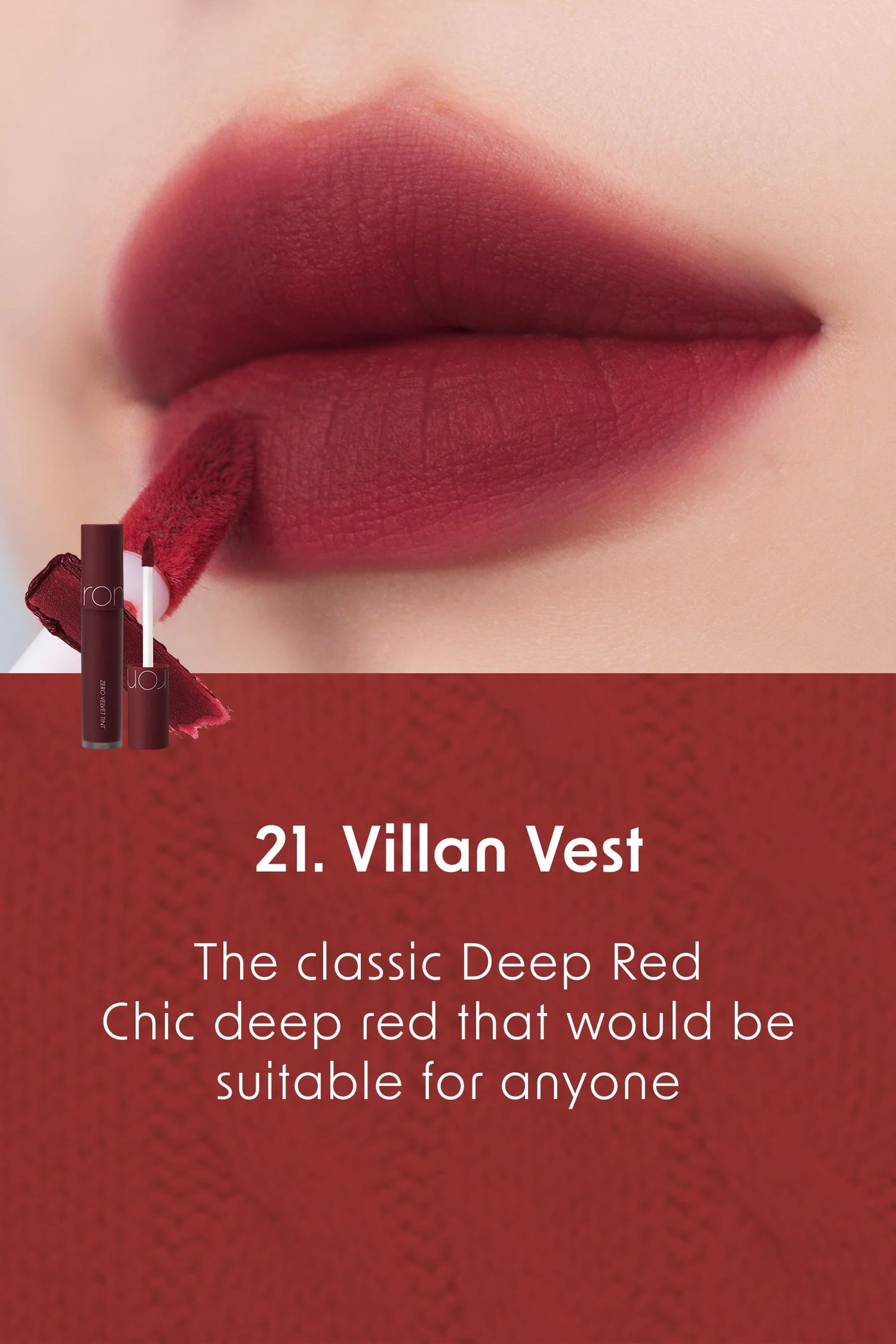 Zero velvet tint" - Labial "ROM&ND