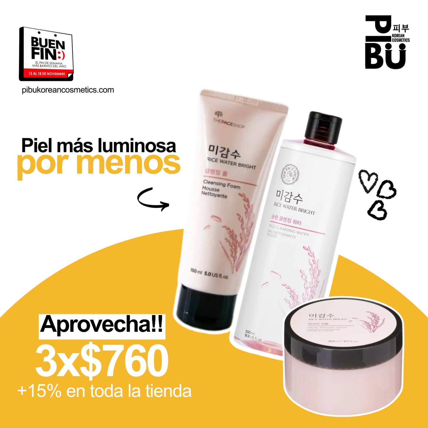 THE FACE SHOP – Rice Water Bright Cleansing Kit