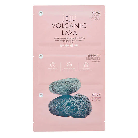 JEJU volcanic lava 3 step impurity removing nose strips