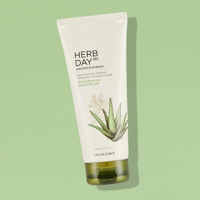 "THE FACE SHOP - Aloe & Green Tea" Cleansing Foam