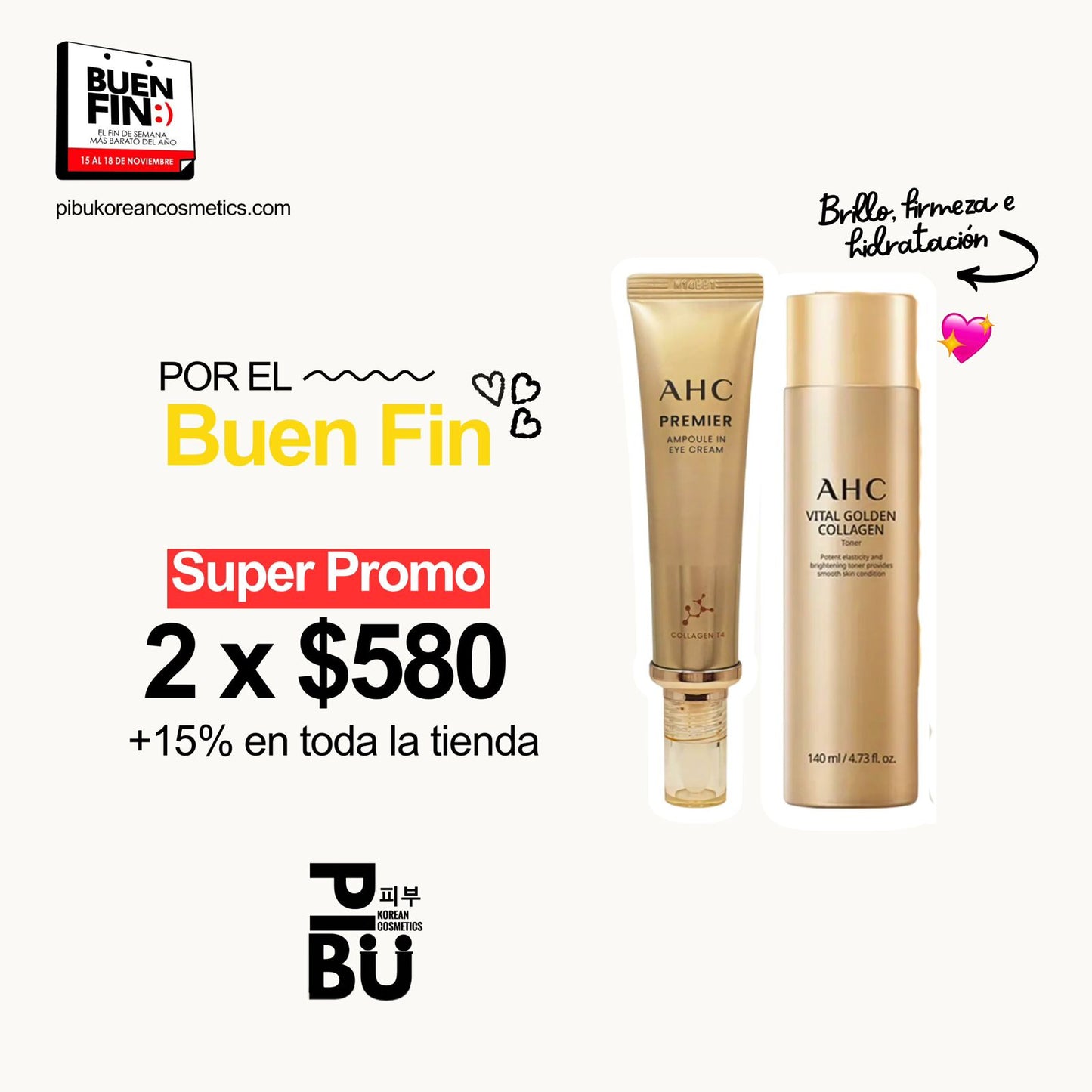 AHC Vital Golden Collagen Toner & Ampoule Eye Cream – Hidratación, Firmeza y Luminosidad Premium