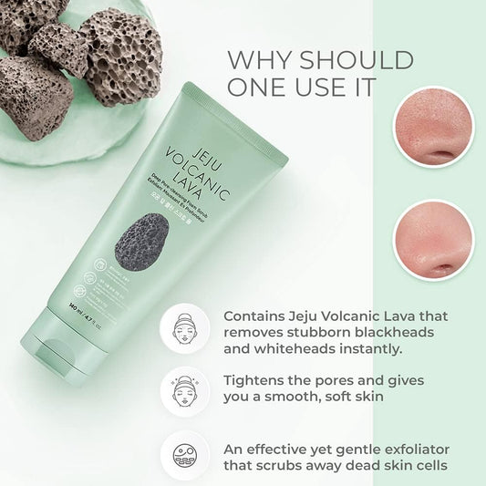 Espuma limpiadora "THEFACESHOP - Jeju volcanic lava deep pore"