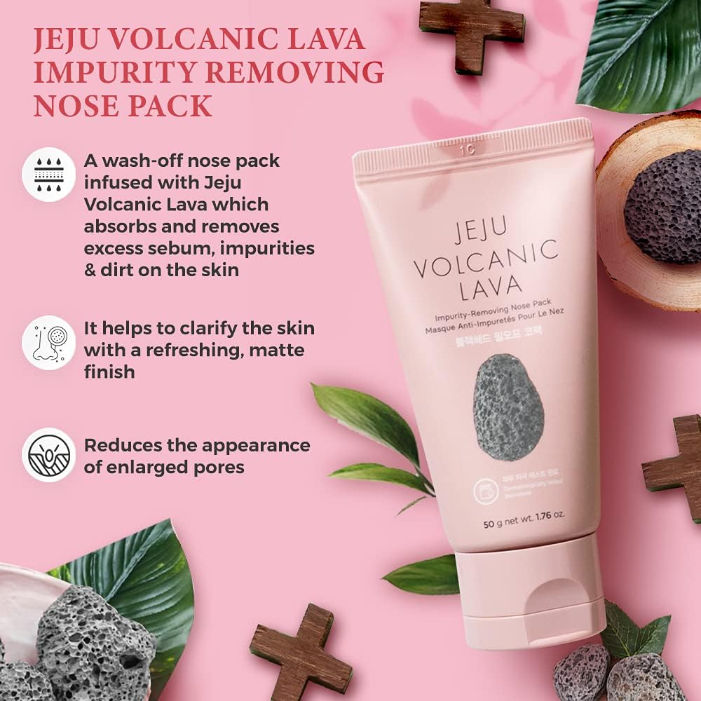 Limpiador facial "Jeju Volcanic Lava Impurity-Removing Nose Pack"