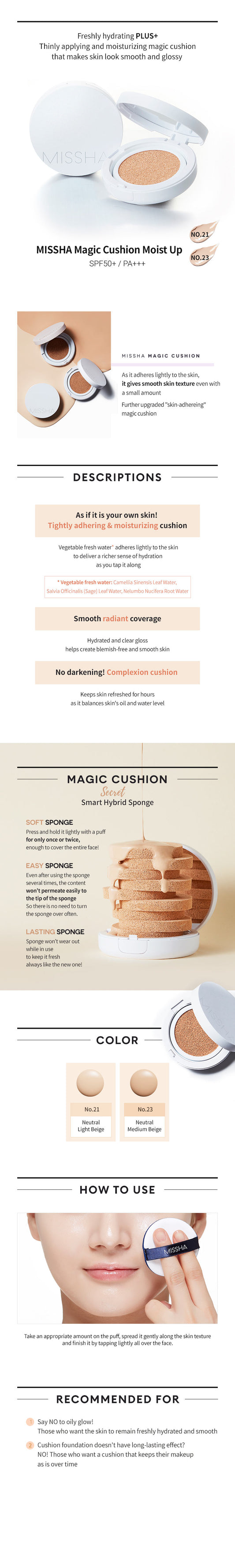 Base Cushion "Missha -  Magic Cushion Moist Up"