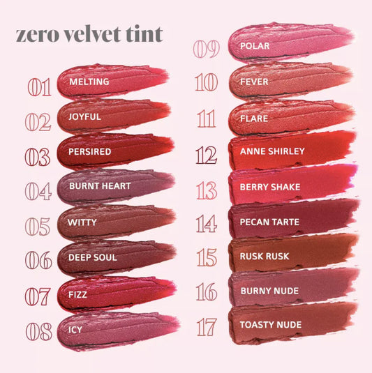 Zero velvet tint" - Labial "ROM&ND