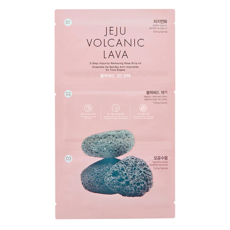 JEJU volcanic lava 3 step impurity removing nose strips