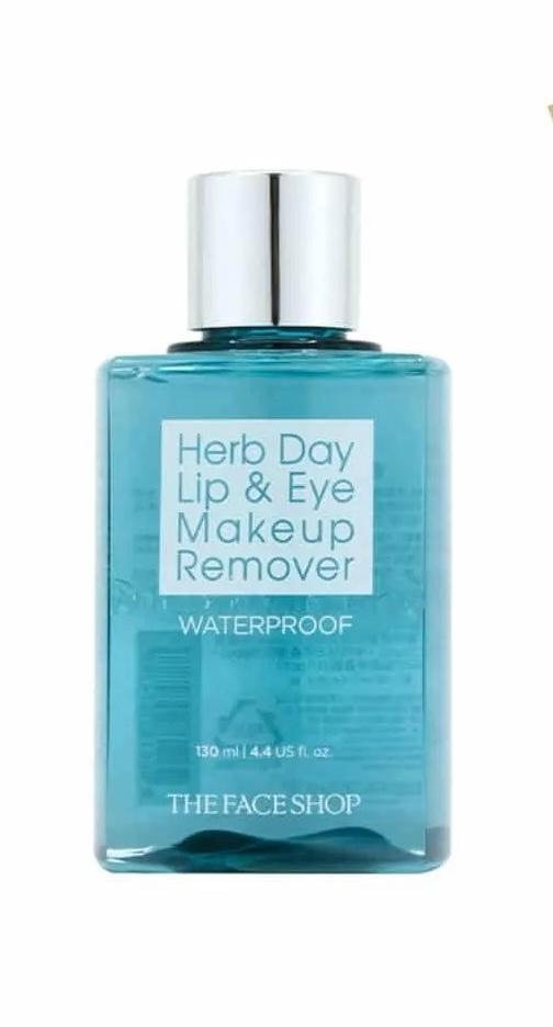 Desmaquillante "The Face Shop Herb Day Lip and Eye Makeup Remover Waterproof"