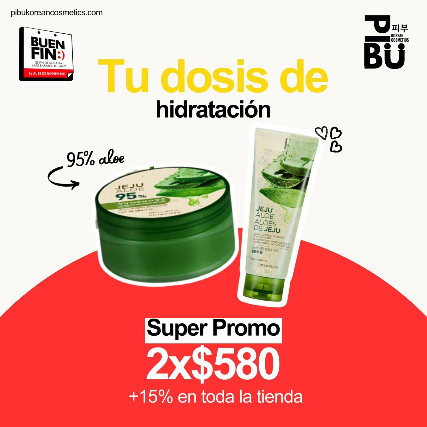 The Face Shop Jeju Aloe Vera Kit – Hidratación y Frescura Natural desde Corea